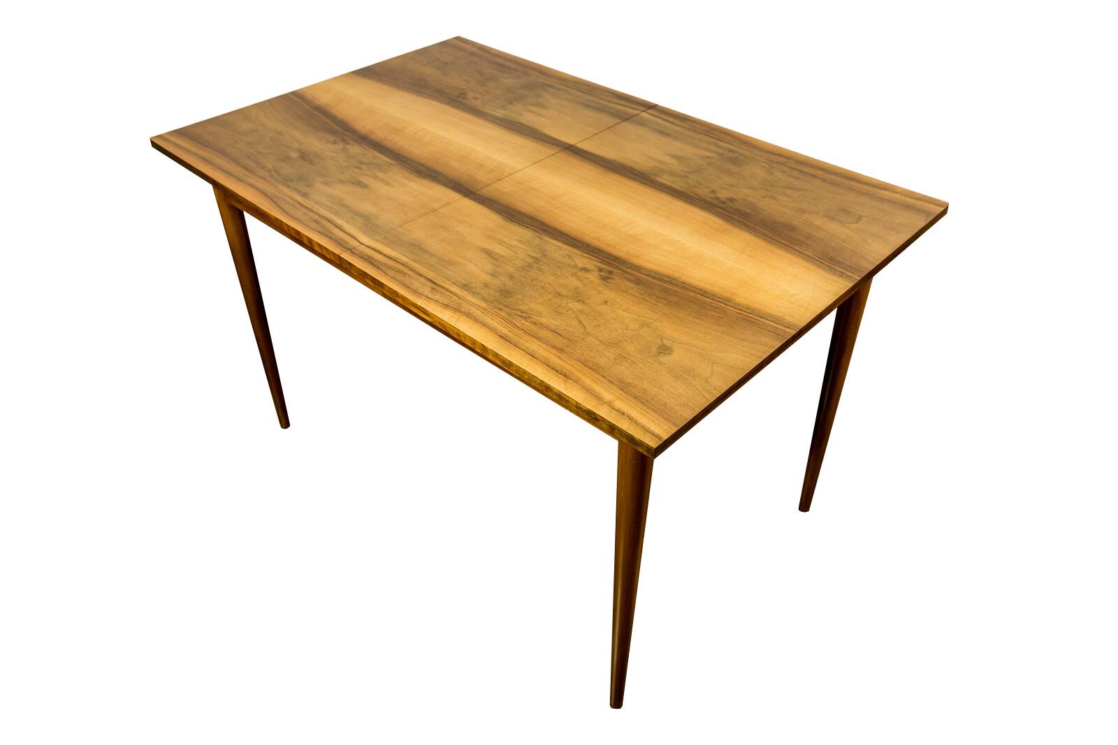Table à manger extensible de style mid-century en noyer, années 1960
