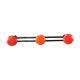 Vintage metal coat rack 3 red and black pathers