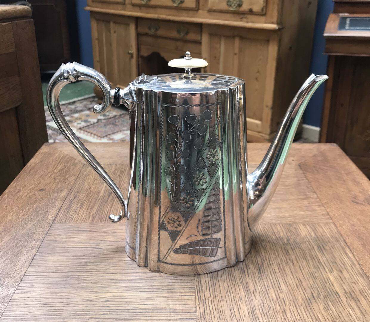 Silver-plated teapot