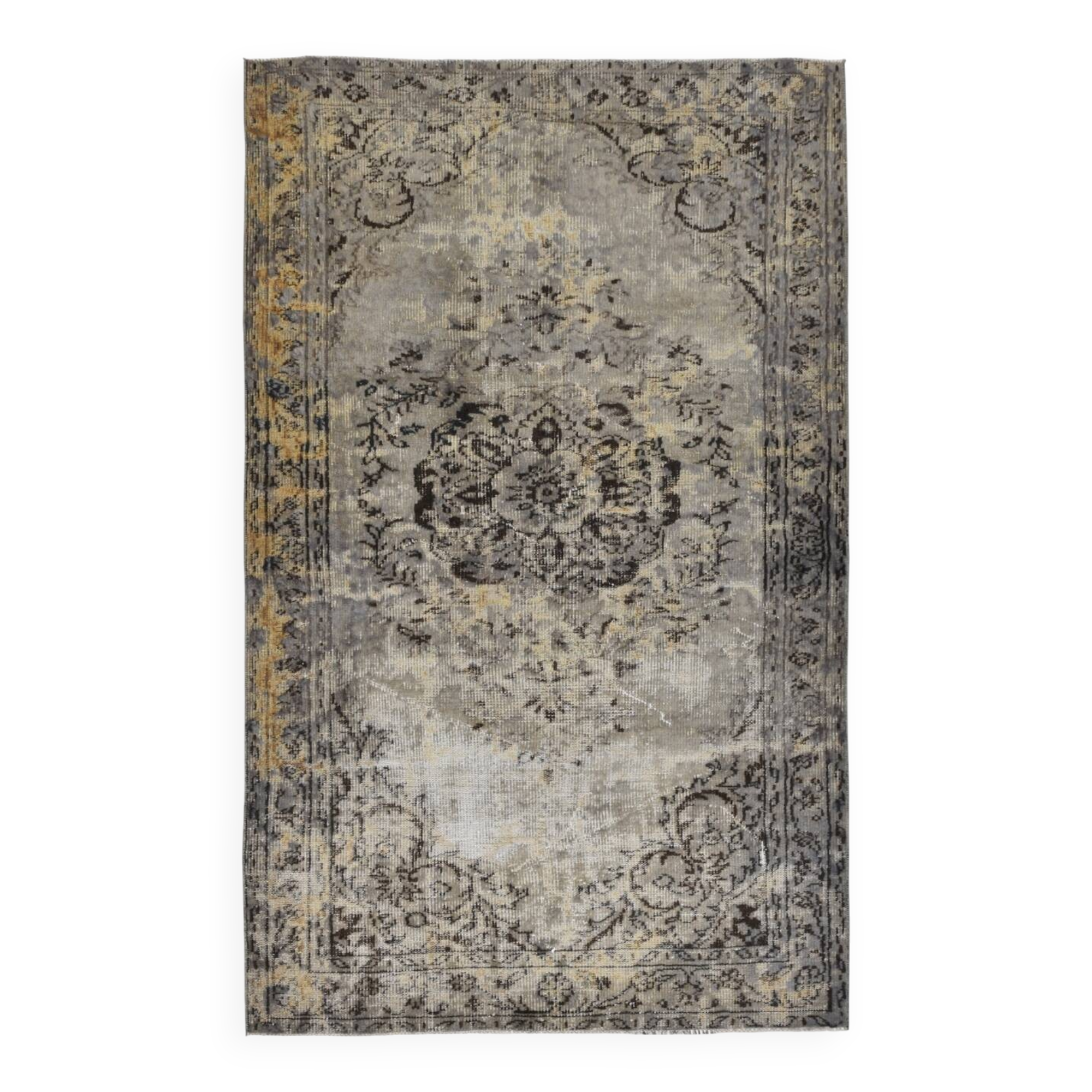 5x7 Persian Gray & Copper Oriental Style Persian Rug, 148x229Cm