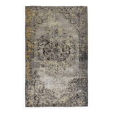 Tapis persan gris et cuivre de style oriental 5x7, 148x229 cm