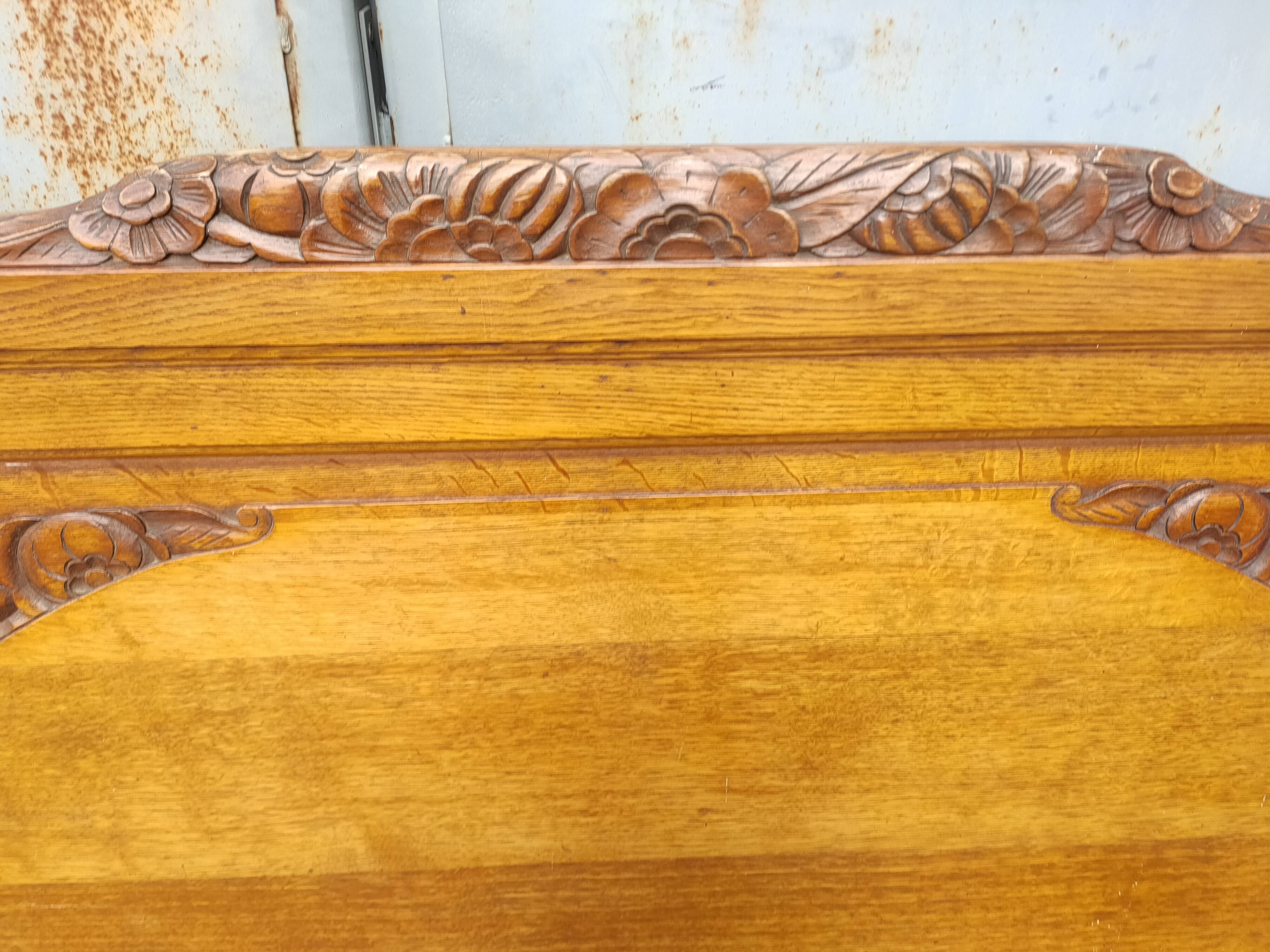 1930s headboard in solid oak