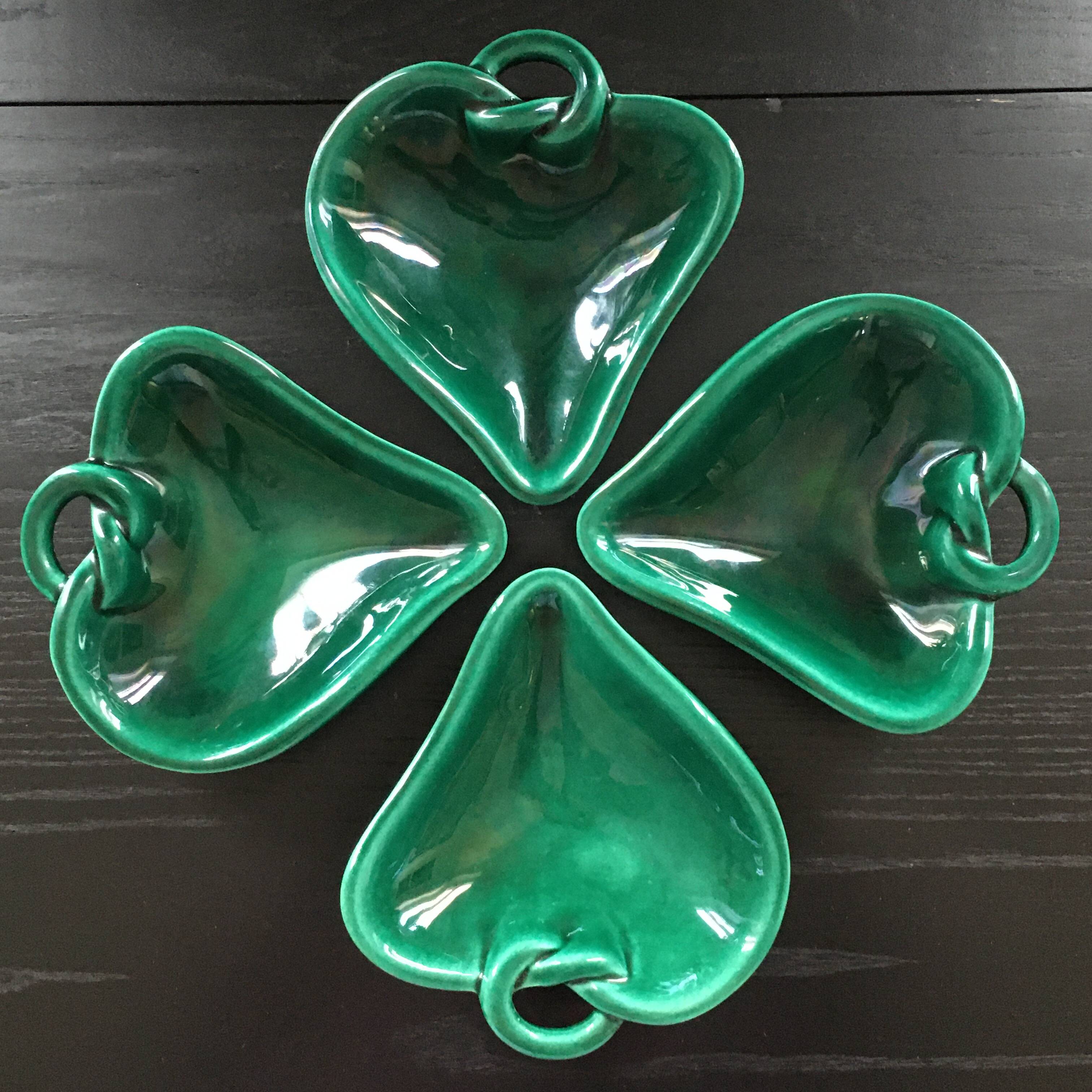 Set of 4 green cups