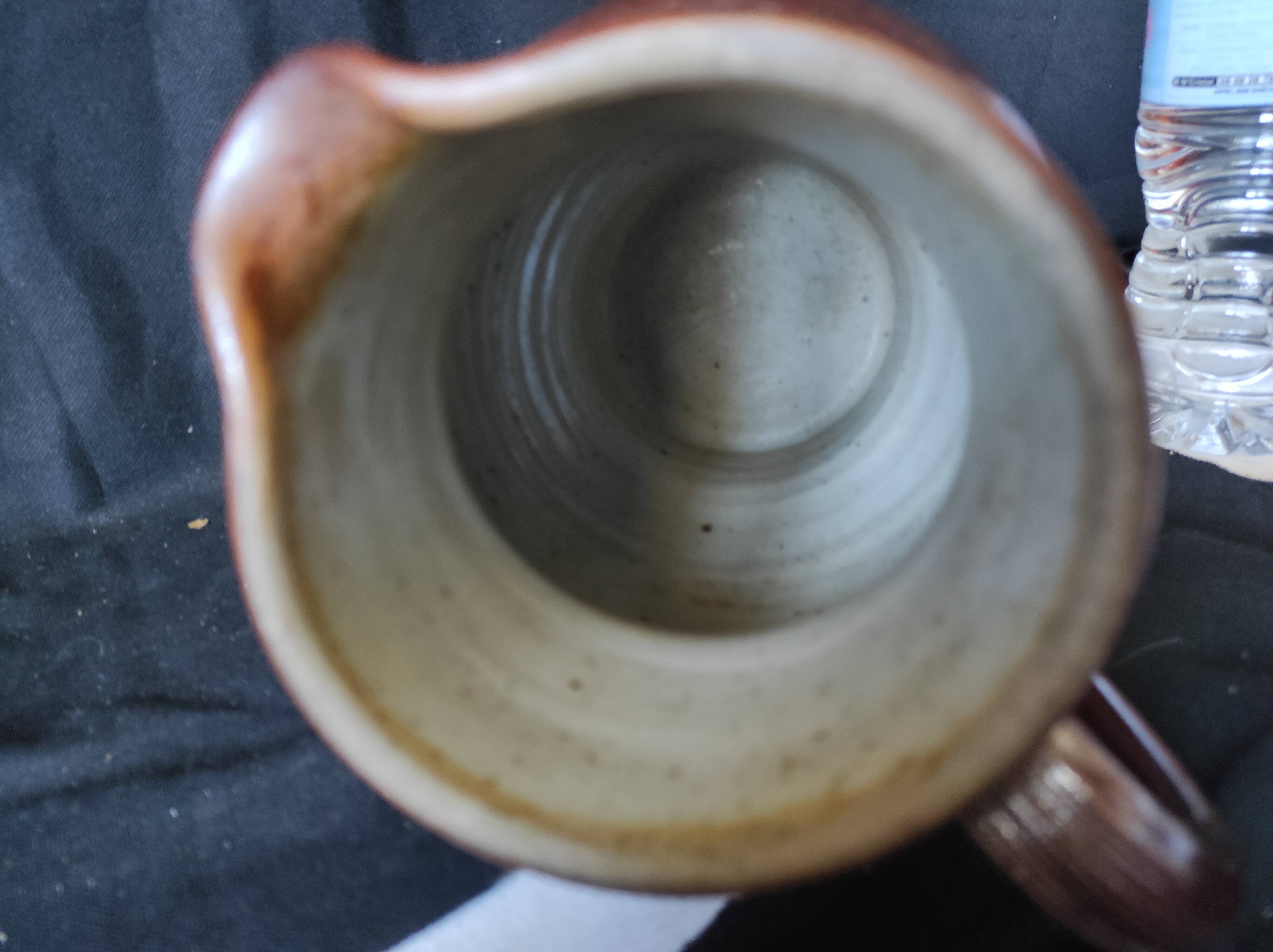 Large pitcher gres varnished berry handmade