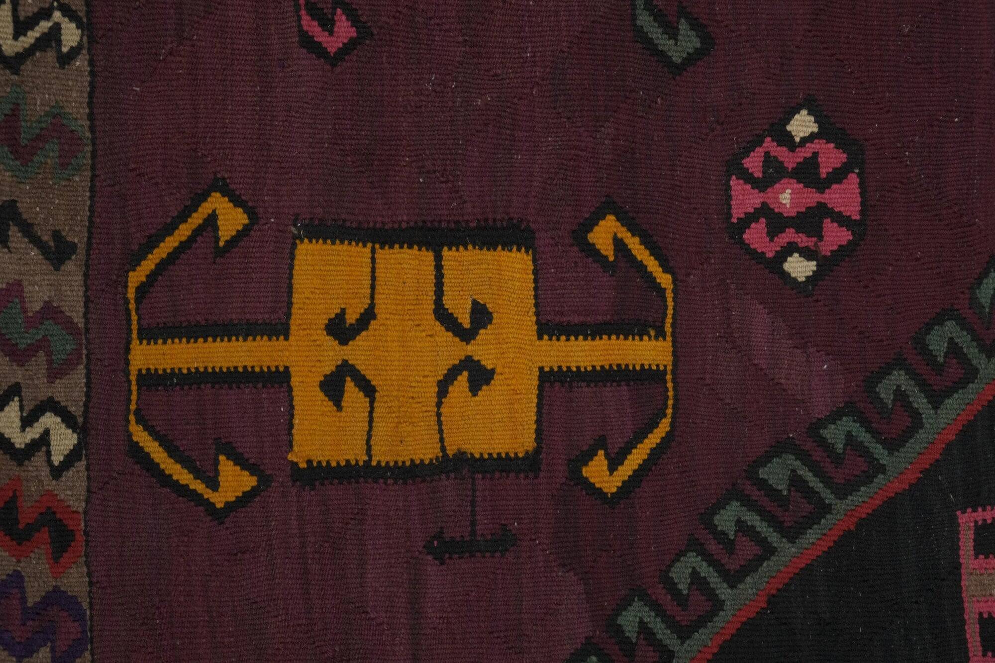 Vintage Turkish hallway carpet 190x570 cm