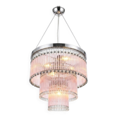 Chandelier made of hand-blown Murano glass straws.
