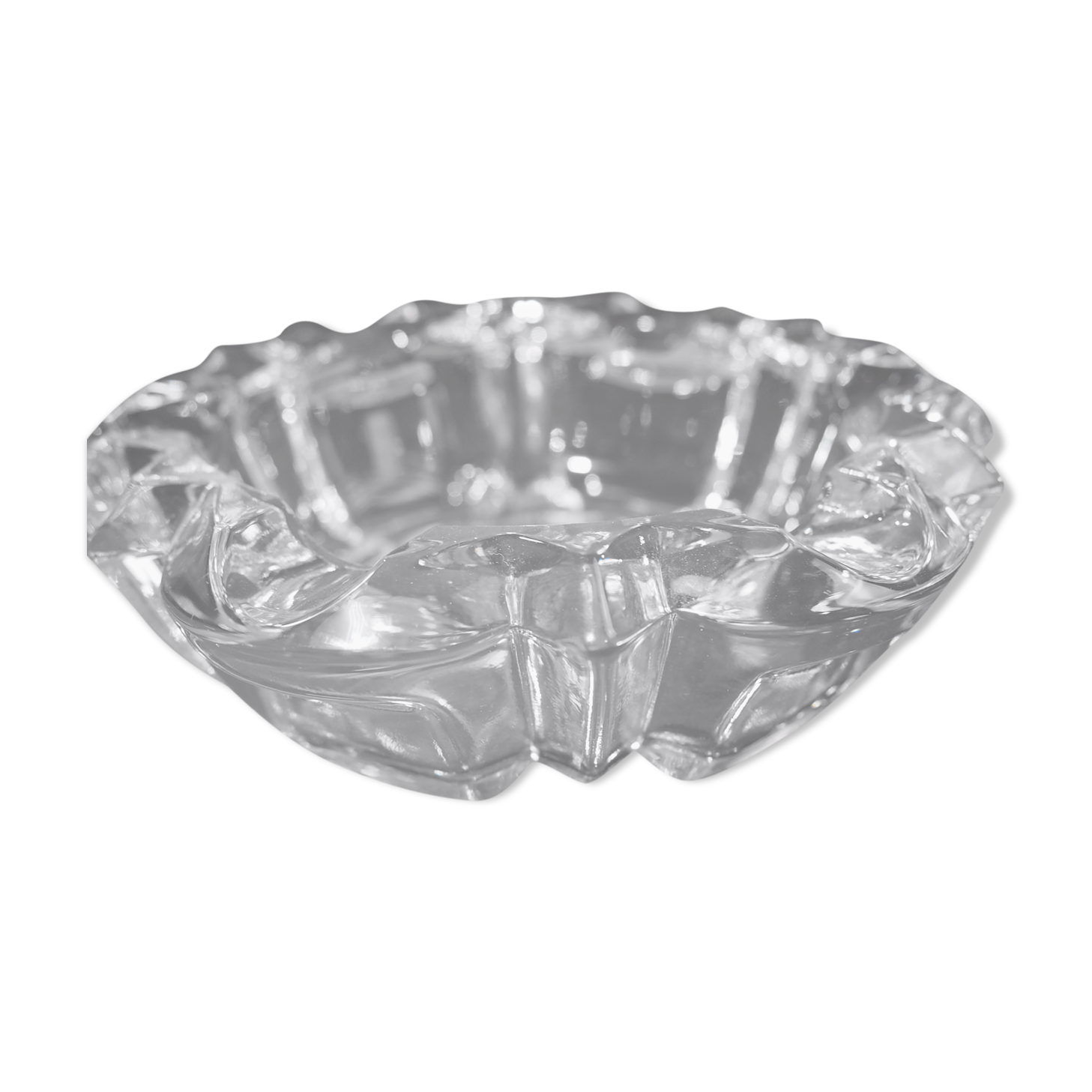 Cendrier en verre cristal