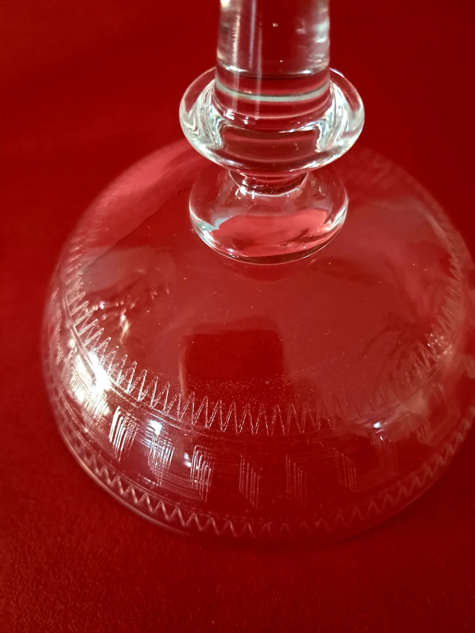 2 crystal champagne coupes from the 1890s/1910s