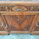 Art deco sideboard marble top, old buffet furniture, vintage dresser