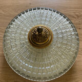 Brass and glass ceiling light