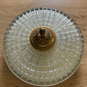 Plafonnier laiton et verre