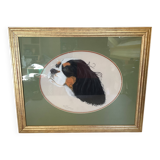 Signed dog painting