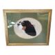 Signed dog painting