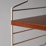 Vintage bookcase with metal frame