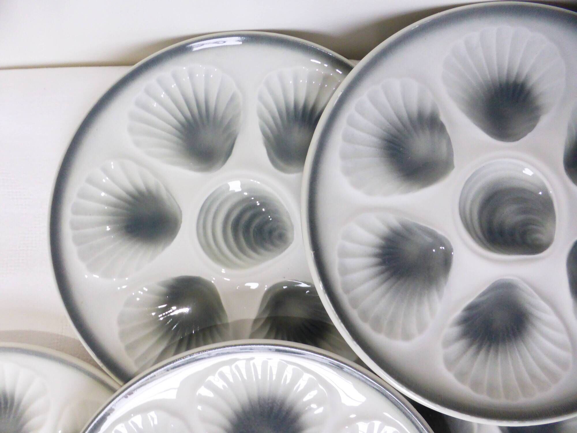 6 oyster plates Moulin des Loups and Orchies 210371