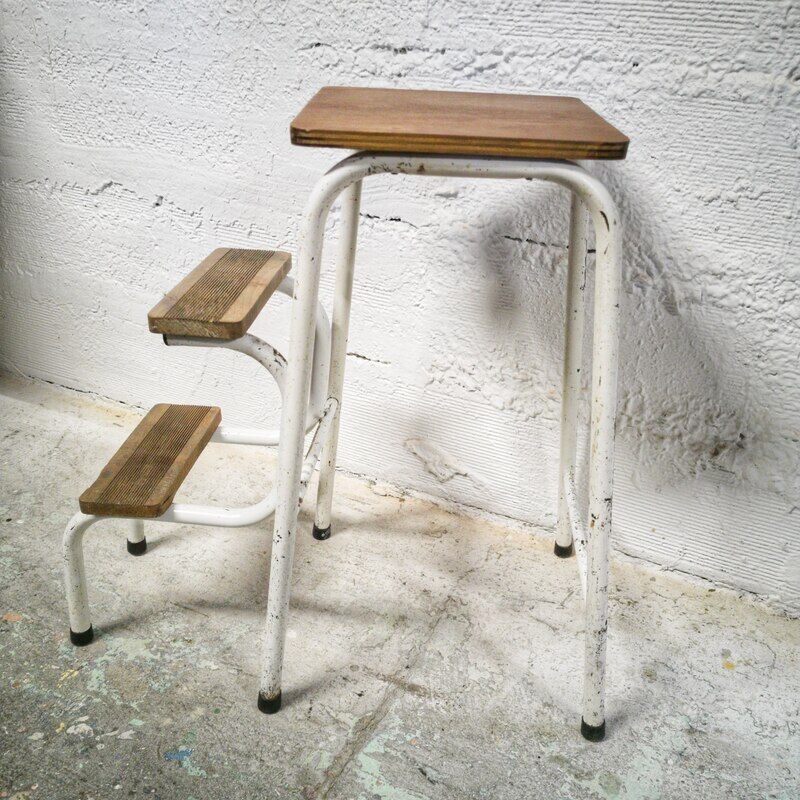 Escabeau marche pied vintage