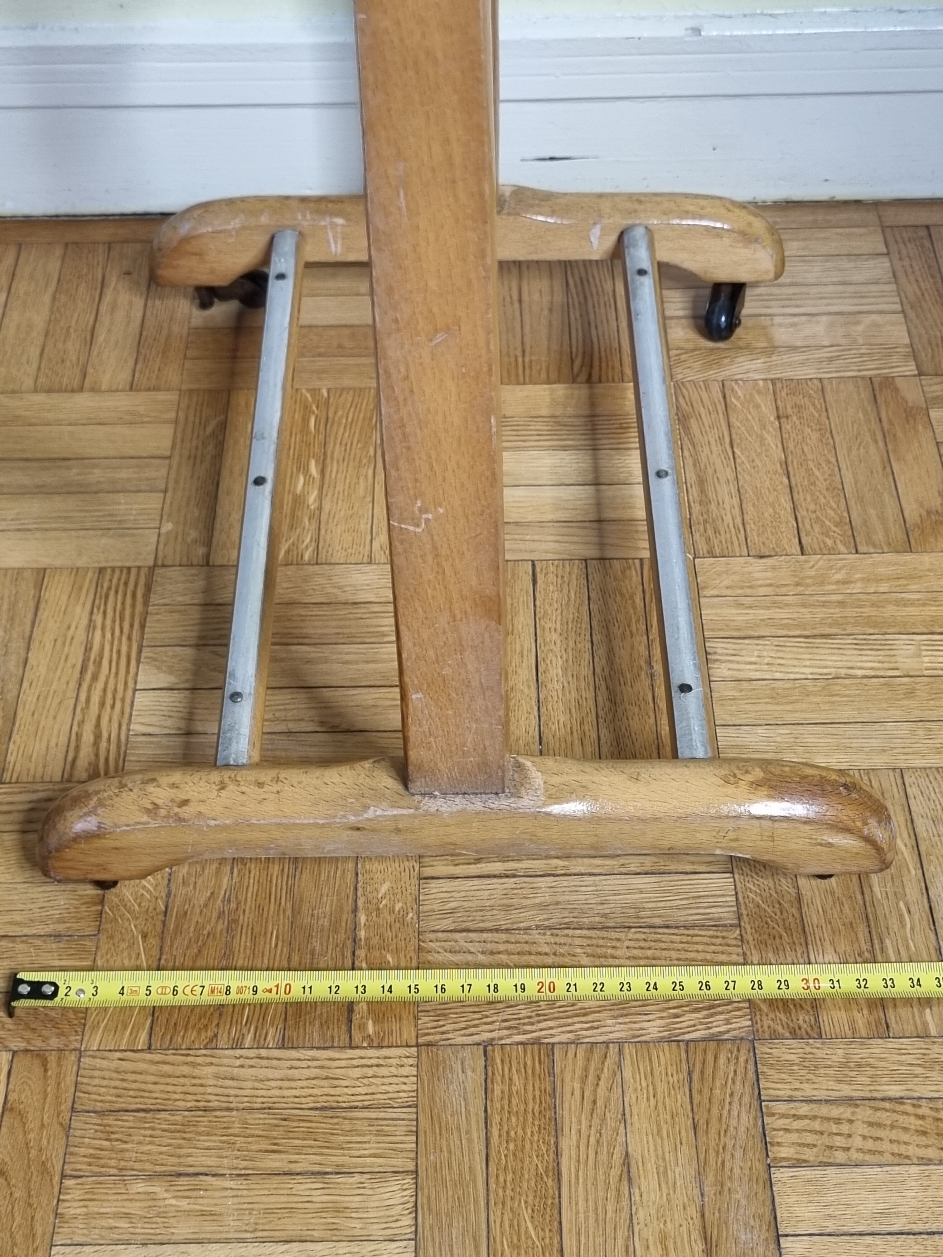 Vintage blond wood night valet, 50s-60s