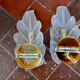 Pair of "leaf" wall lamps by Carl Fagerlund, Murano glass, Germany, 1970