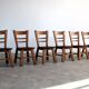 ensemble de 6 chaises à manger brutalistes
