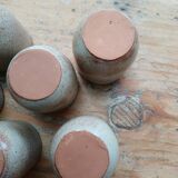 Set of 6 stoneware egg cups