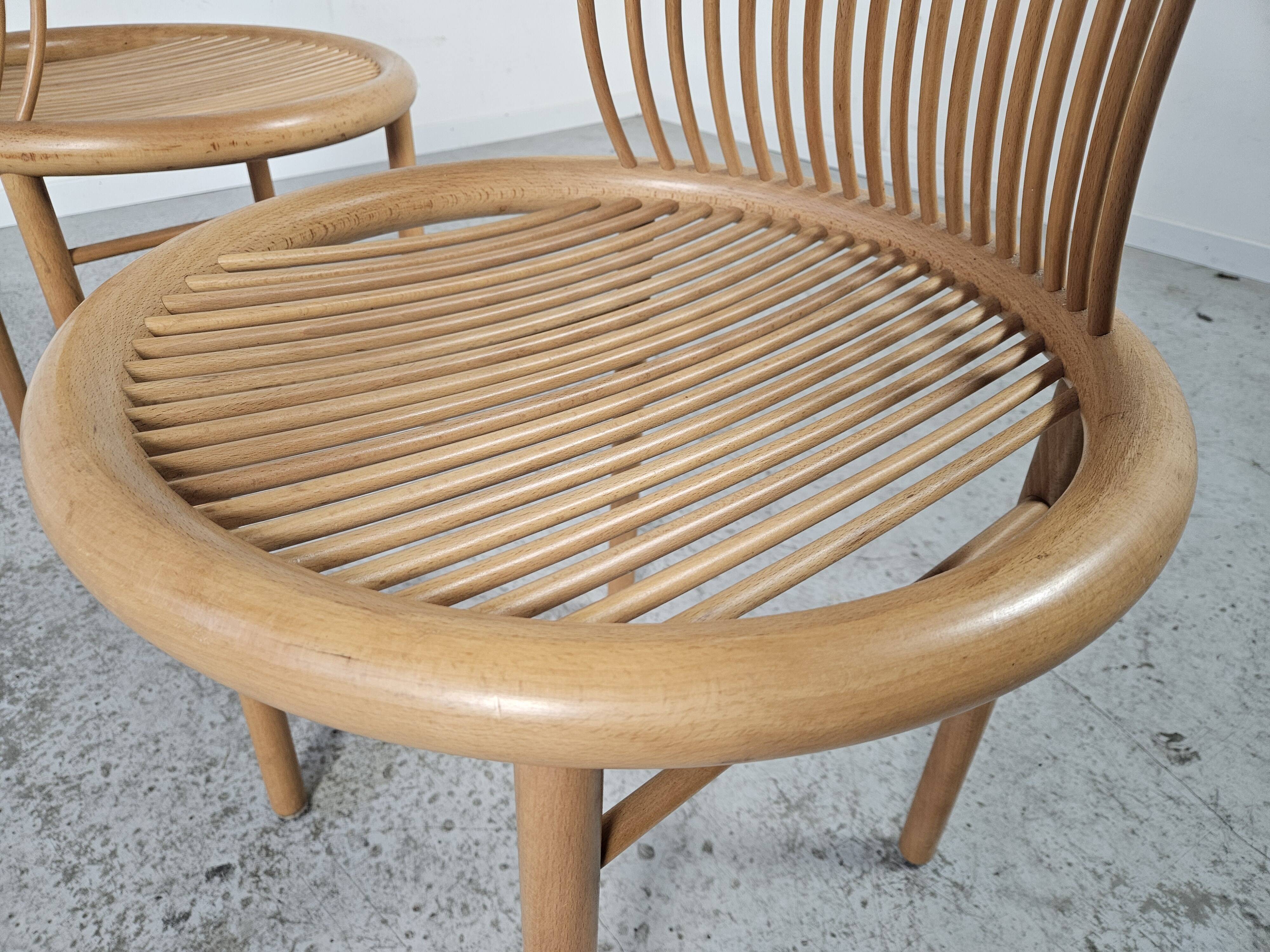 Pair of Herbert Ohl chairs for Lubke, 1980s