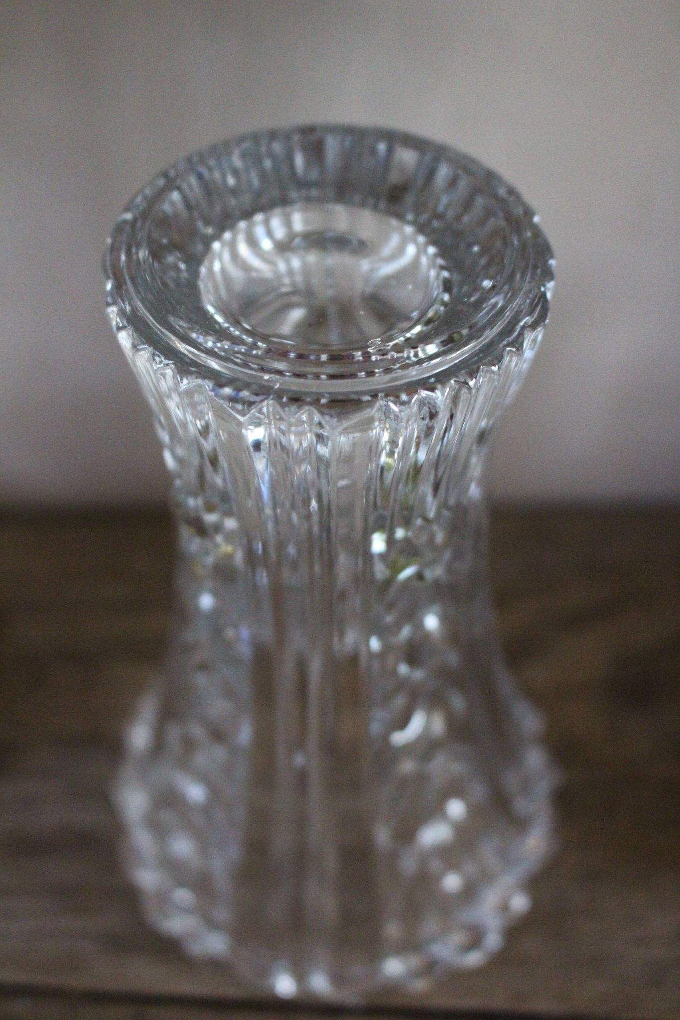Art Nouveau style vase in chiseled glass with floral decoration