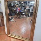 Old mirror Louis Philippe gilded mirror with mercury 124×88cms