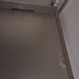 Grande étagère murale chrome design alu et métal 1970 industriel 220cm