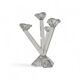 2 x four-armed candlesticks, Opera pattern by Villeroy & Boch, 1997-2001
