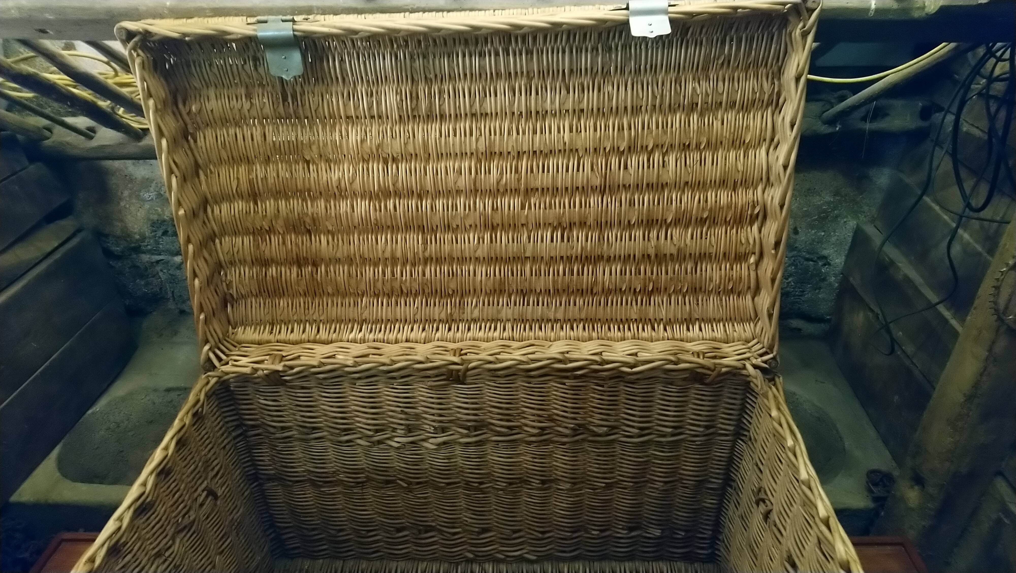 Rattan travel trunk