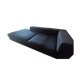 Sofa meridian black linen Crozatier 240 x 110