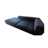 Sofa meridian black linen Crozatier 240 x 110