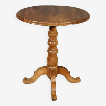 Small Walnut Pedestal Table, Louis Philippe Period – 2nd Part 19th