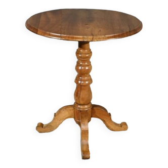 Small Walnut Pedestal Table, Louis Philippe Period – 2nd Part 19th
