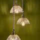 Vintage triple suspension lampshade in cut glass - tableware collection