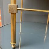 Table d'appoint en marbre et laiton