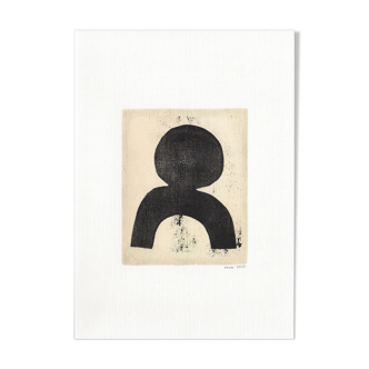 Painting on paper, dated and signed without frame
