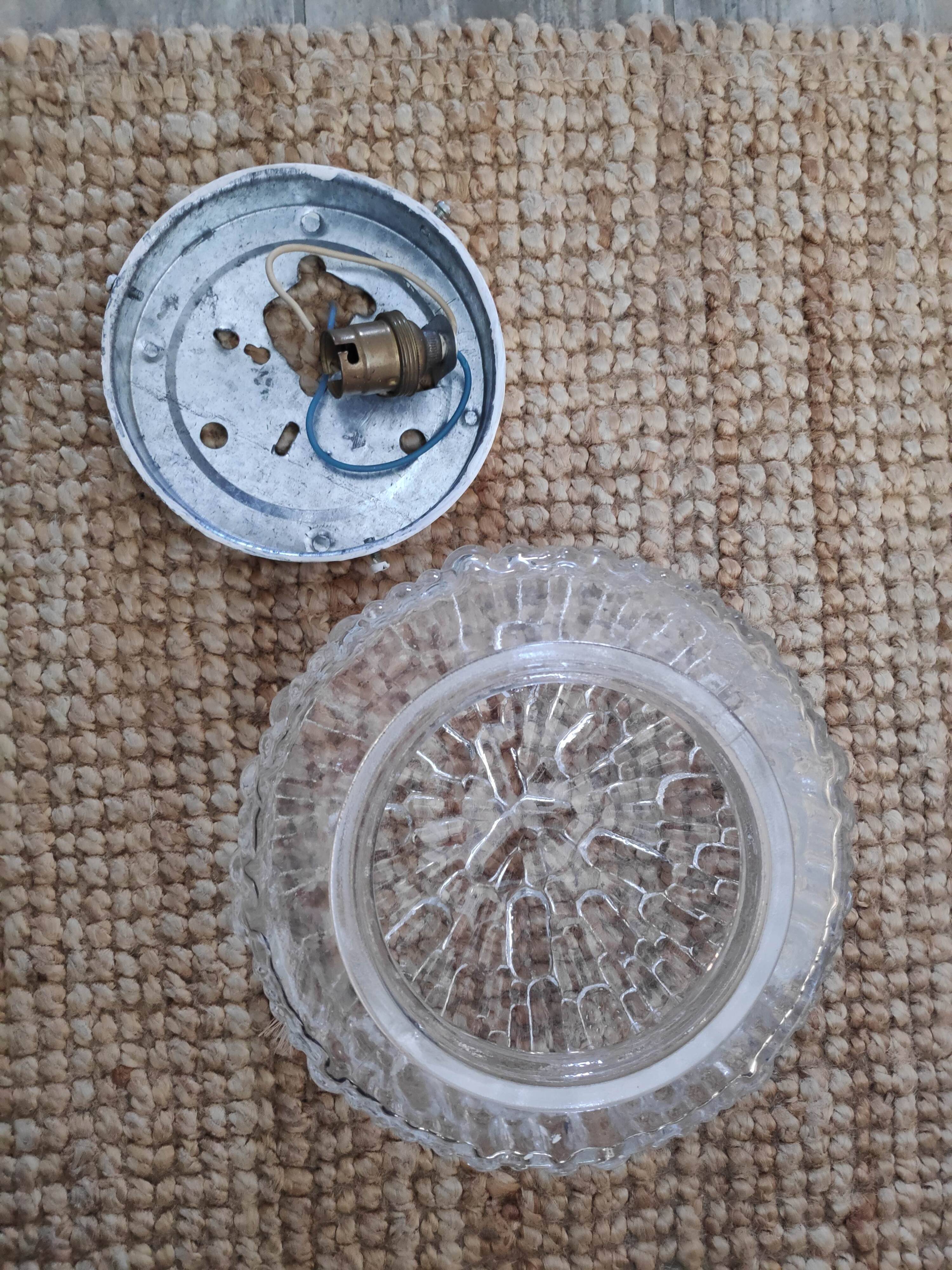 Round glass ceiling light