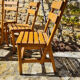 Set of 7 wooden chairs