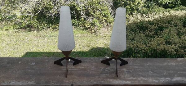 Duo de lampes de chevet vintage