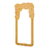 Large rattan “leaf” mirror