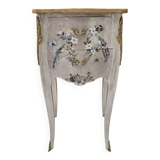 Louis XV style bedside table in marquetry