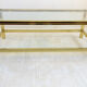 Vintage italian coffee table in brass and glass - 1970