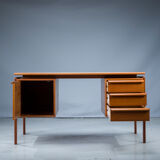 Mid-century teak freestanding desk from GV Møbler, 1960s