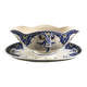Saucière Sarreguemines modele Cluny décor arabesque bleue