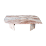 Asymmetrical Italian coffee table year 70-80, marble.