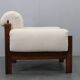 Mid-century restored bouclé armchair, Czechoslovakia 1970s