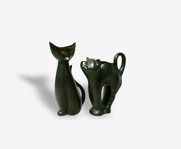 Vases Monsieur Et Madame Chat De Anneliese Beckh Annees 50 Selency Vases Monsieur Et Madame Chat De Anneliese Beckh Annees 50 Selency