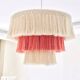 Macrame Pendant Light 30cmx45cm, Nursery Room Pink Lighting