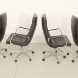 Leather office chair by Jørgen Kastholm for Kill International